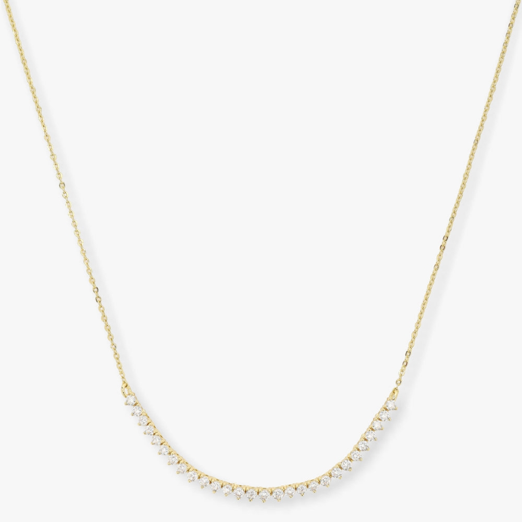 Melinda Maria Baby Not Your Basic Chain Necklace Tennis Diamondettes Gold Firm 75$